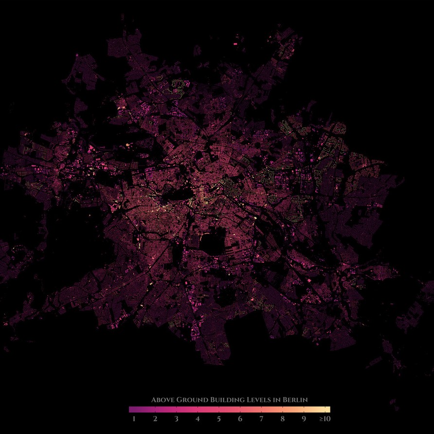 MapChallenge 2019 Day 22 Built Environment Berlin Building Levels