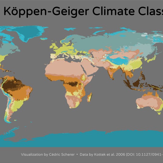 MapChallenge 2019 Day 25 Climate Koppen Geiger Classification